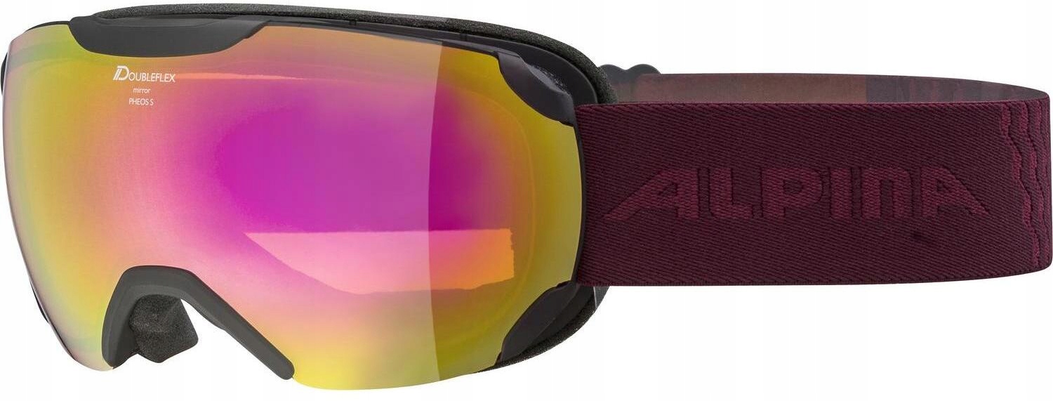 Lyžařské brýle Alpina Pheos S Doubleflex Black Cassis S2