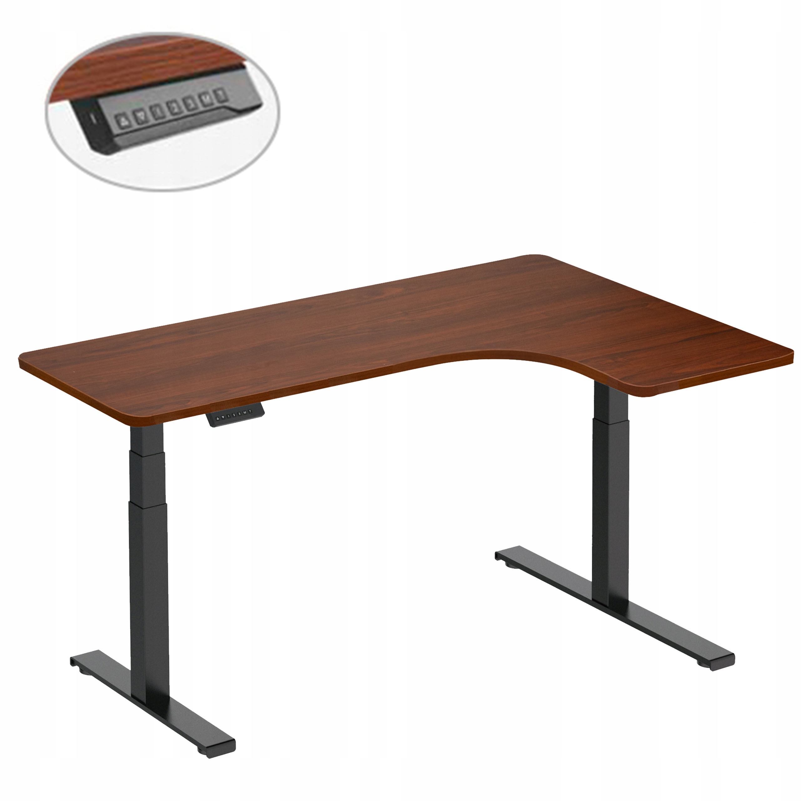 Elektricky Regulovateľný Rohový Stôl Vesa 160 x 110 x 60 x cm Do 125 Kg