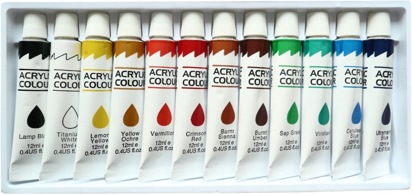 Z1 ZESTAW MALARSKI SZTALUGA PĘDZLE AKRYLOWE FARBY Marka inna