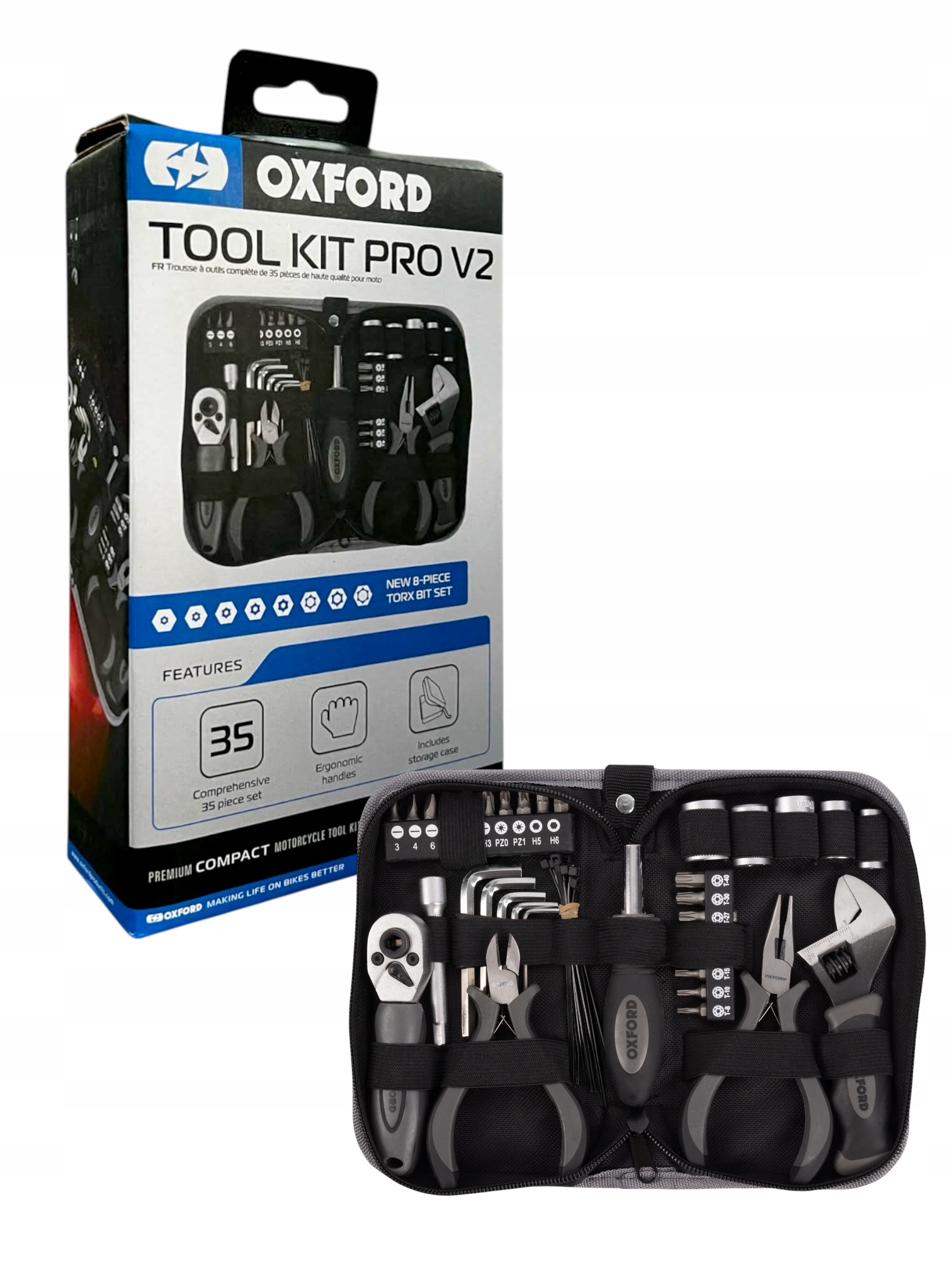Zestaw Narzędzi Motocyklowych Oxford Tool Kit Pro V2