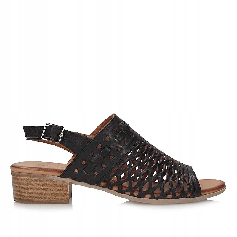 Komfortní ažurové sandály na podpatku Piazza 910055-01