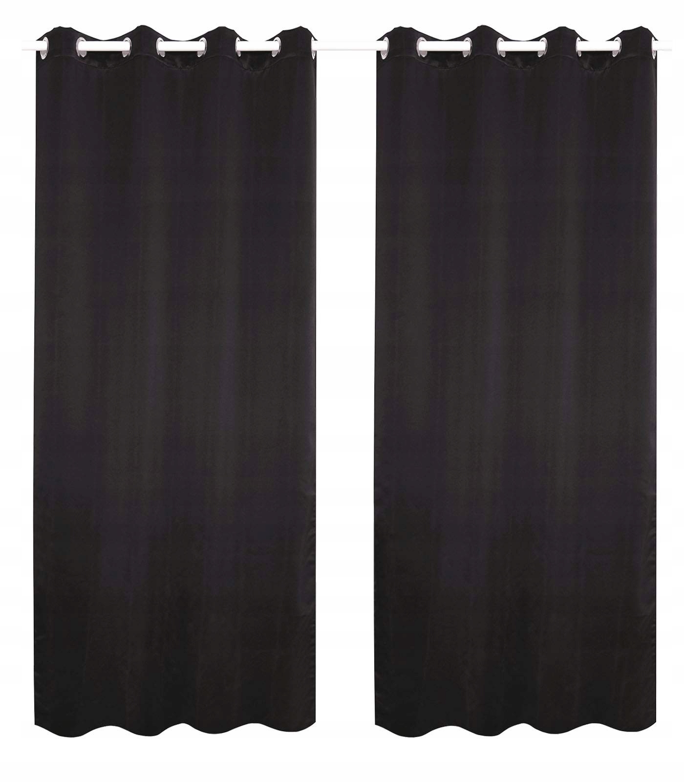 ZASŁONA Z OCZKAMI 130g/m² CIEMNOSZARY 2SZT 135x175