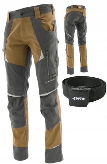 Elastické Pracovní kalhoty spandex Stretch Bozp Cottonflex pásek 56