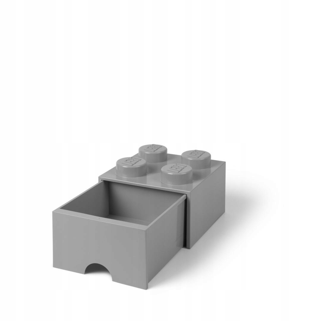 Lego (r) kontejner kostka se zásuvkou čtyř šedý Nhg