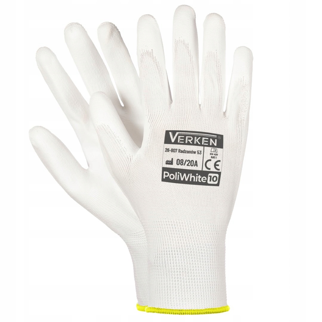 

10 par Rękawice robocze powlekane Poliwhite r7
