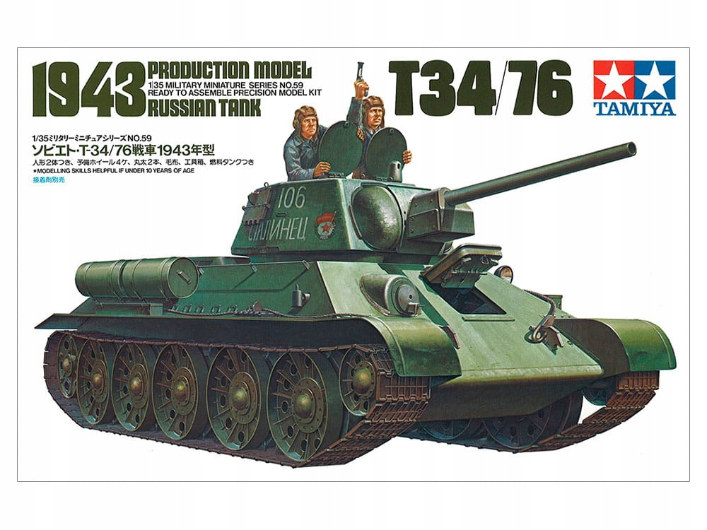 T34/76 Sovětský tank 1943 1:35 Tamiya 35059
