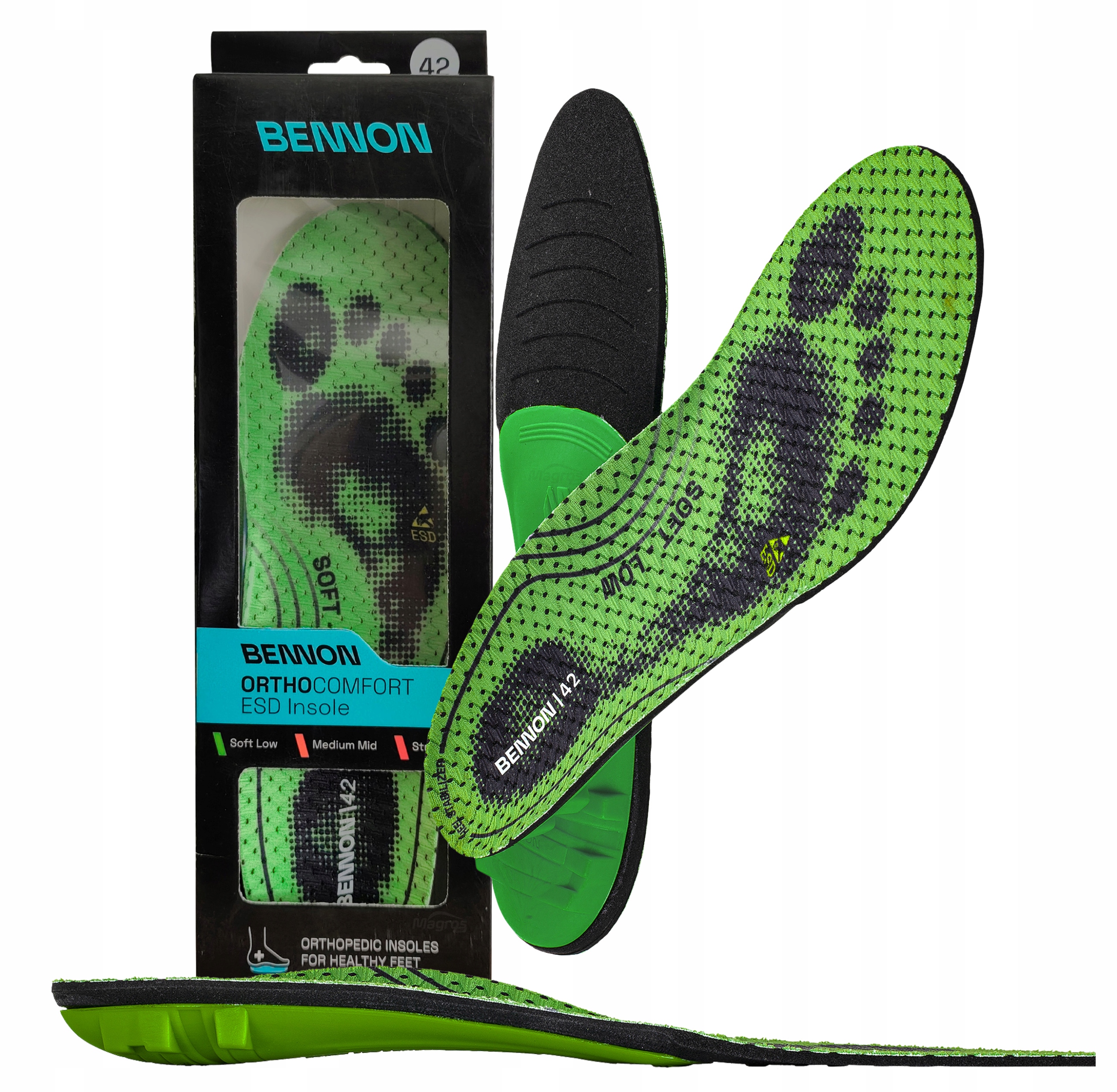 Vložky do bot Supinace Pronacja Bennon Orthocomfort Esd Soft Low vel. 45