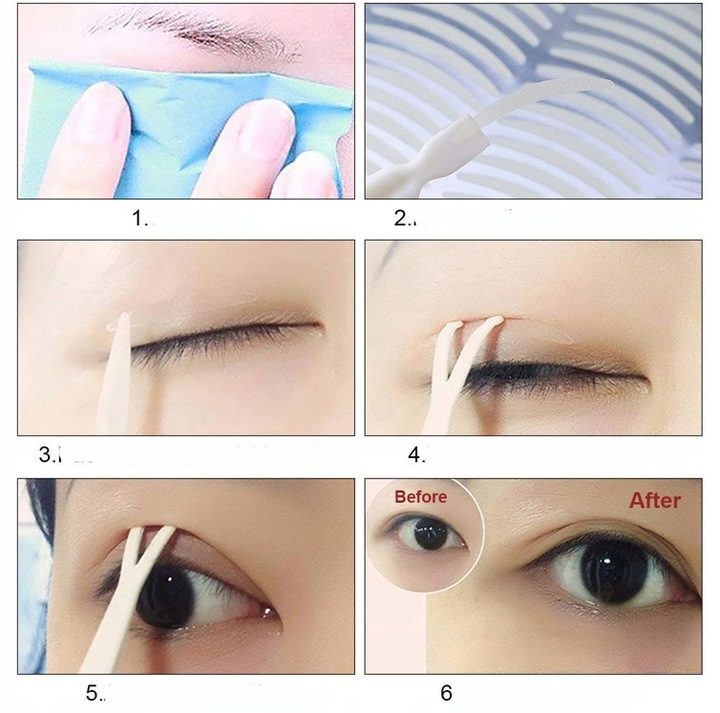 TASIEMKI PLASTRY NA OPADAJĄCE POWIEKI KORYGUJĄCE TASIEMKA 240 SZTUK Marka bez marki