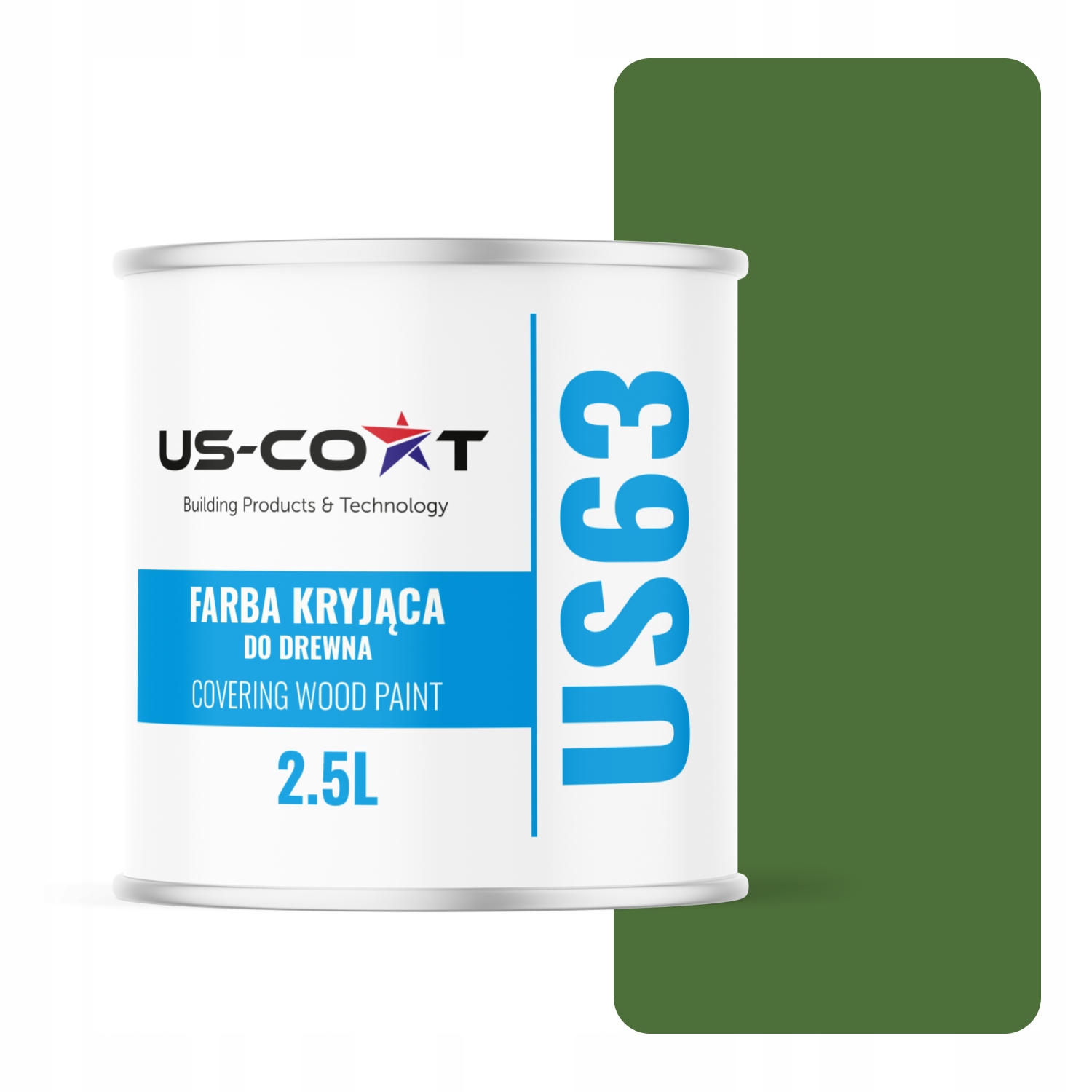 Farba Do Drewna Drzwi Kryjąca Zielony Trawiasty Ral 6010 Mat 2,5L Uv