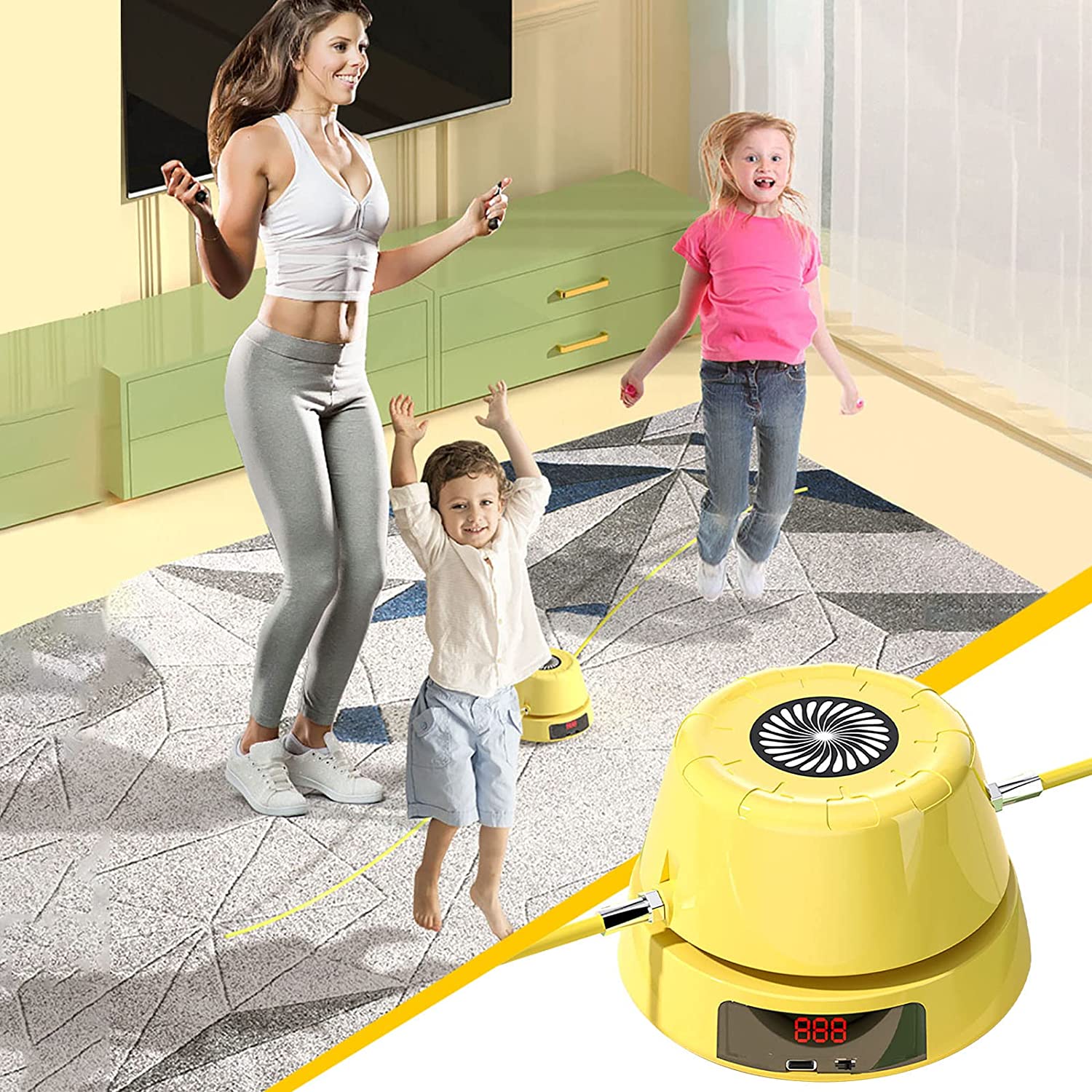 Interaktywna skakanka linowa dla wielu osób