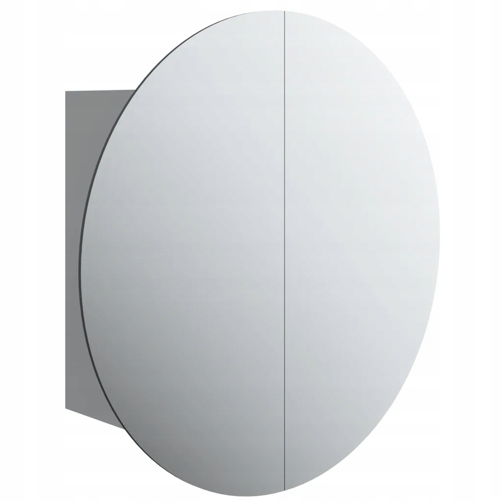 Koupelnová skříňka se zrcadlem a Led osvětlením, šedá, 47 x 47 x 17,5 cm