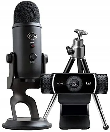 Zestaw Mikrofon Blue Yeti Usb Kamera Logitech C922 Pro Hd