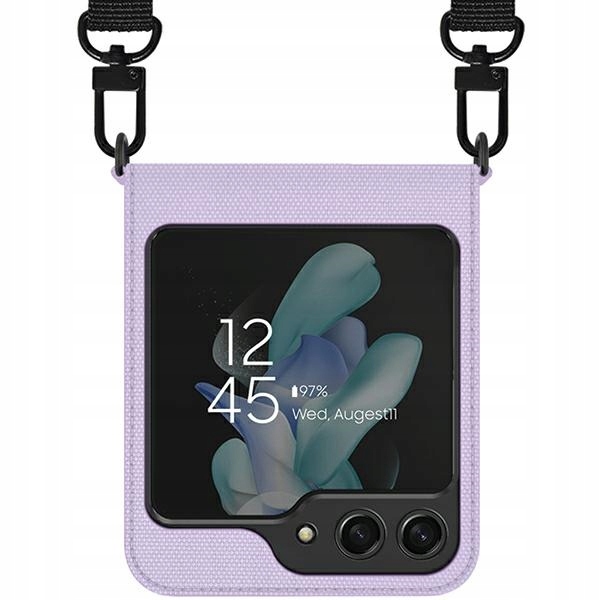 Etui Araree Canvas Diary do Galaxy Z Flip5, case z regulowanym paskiem
