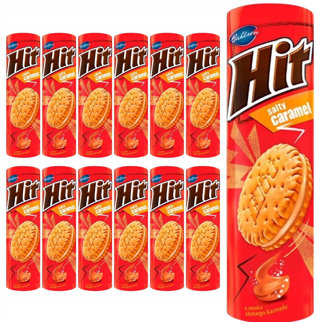 Levně Sušenky s příchutí slaného karamelu 220 g x 12 kusů