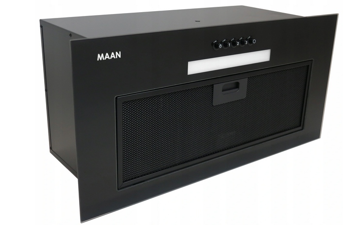 Okap do zabudowy MAAN Tytan 60 SZKŁO CZARNY 610m3 Marka Maan