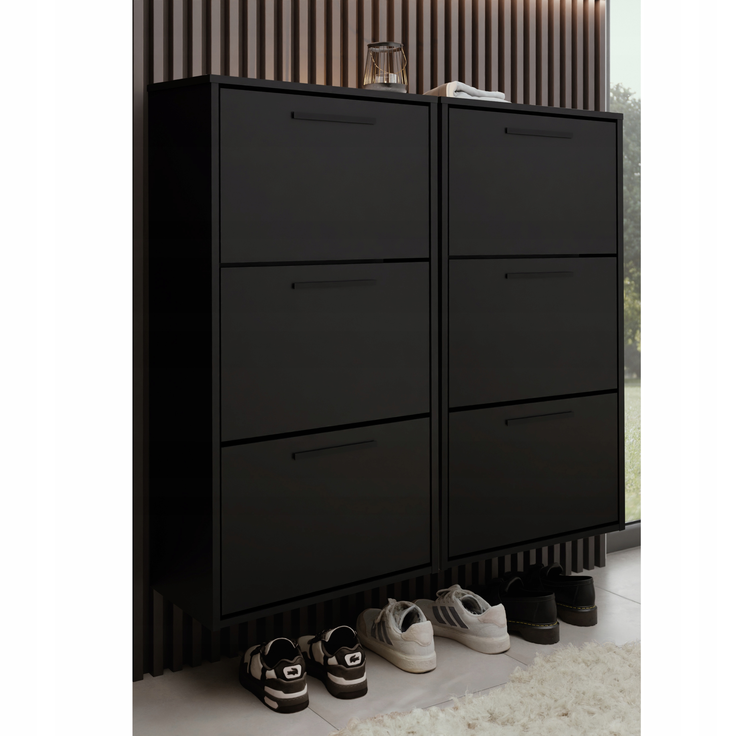 Botník s výklopným závěsem Jasper X2 černá