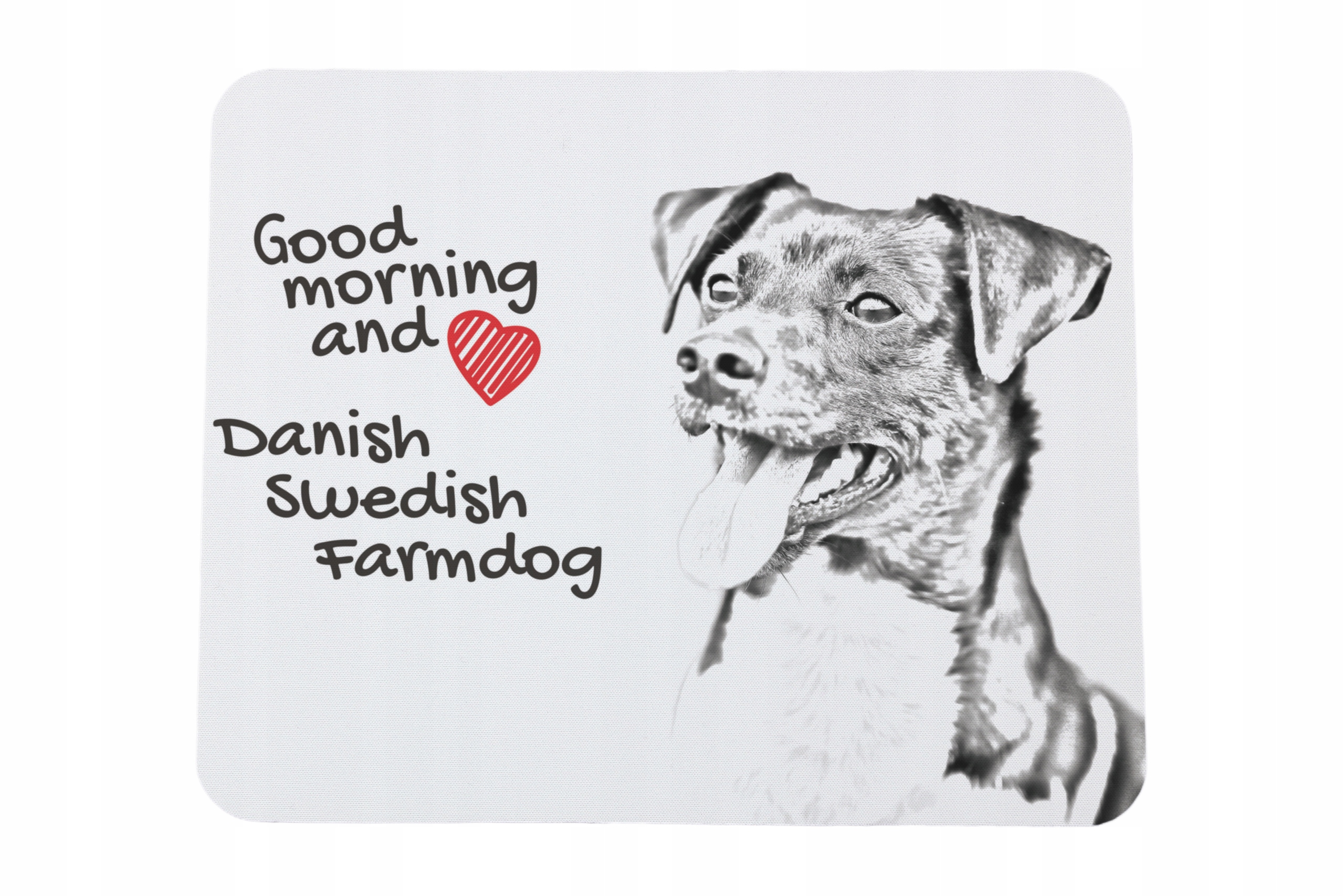 Duńsko-szwedzki pies wiejski podkładka pod myszkę z nadrukiem, personaliz