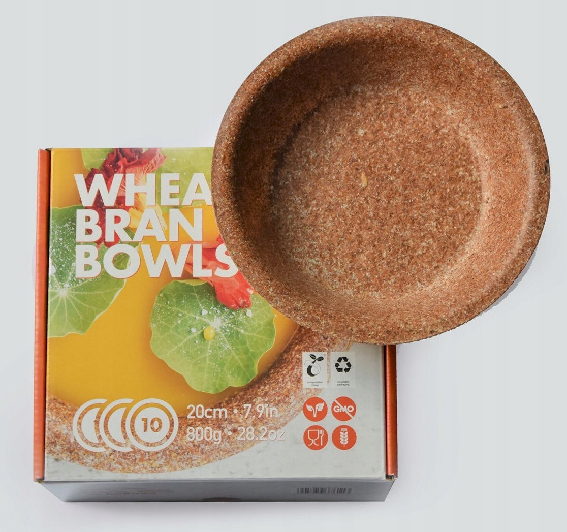 Miska 20 cm biodegradowalna miska z otrębów EKO Marka inna