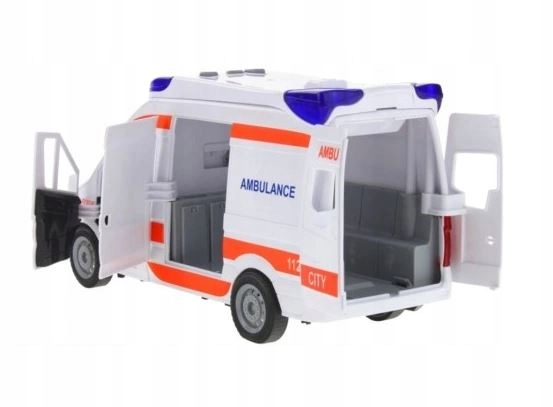 Auto Karetka Pogotowia Ambulans Van bus Napęd Drzwi Nosze Marka QULKI