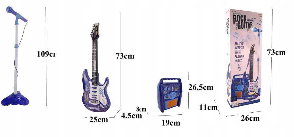 Gitara elektryczna wzmacniacz mikrofon 8010N EAN (GTIN) 5907508468637