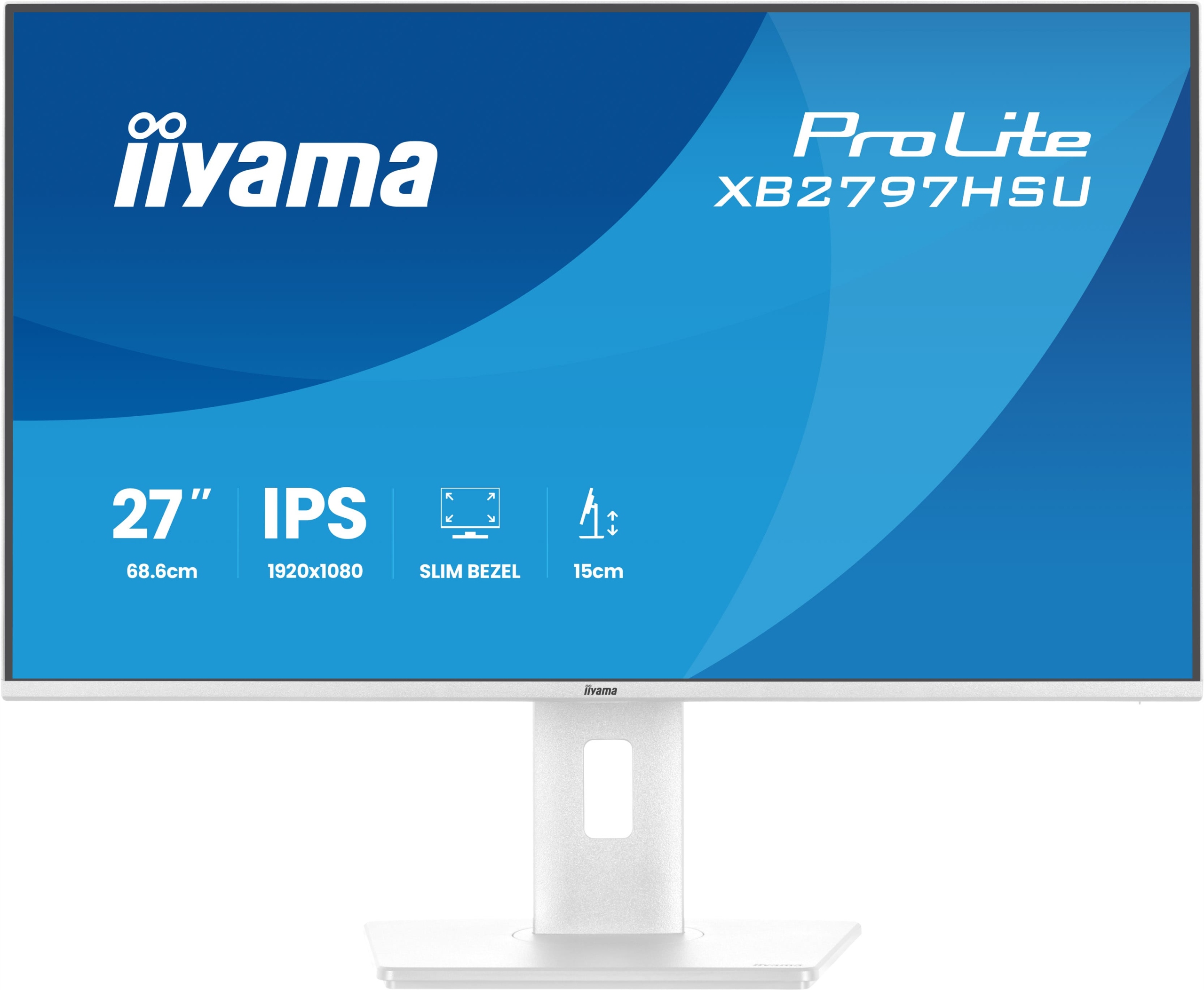 Bílý monitor iiyama ProLite XB2797HSU-W1 27 Ips Led 120Hz 1ms /hdmi, Dp/