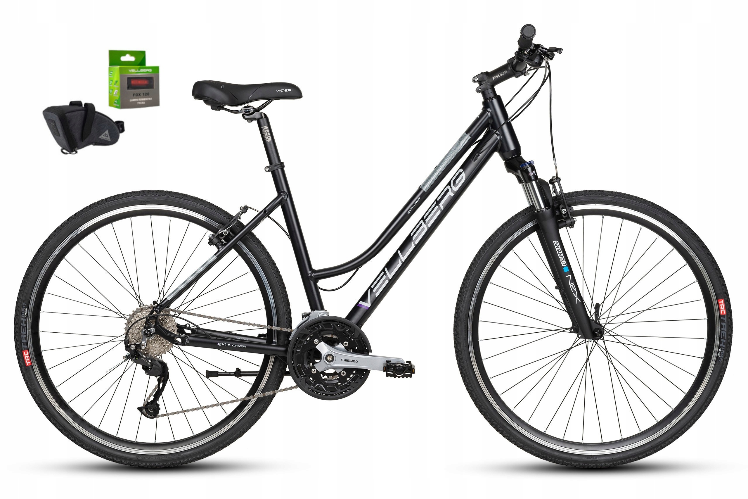 Rower Damski Crossowy Vellberg Explorer 4.0 Shimano Alivio 20" Grati