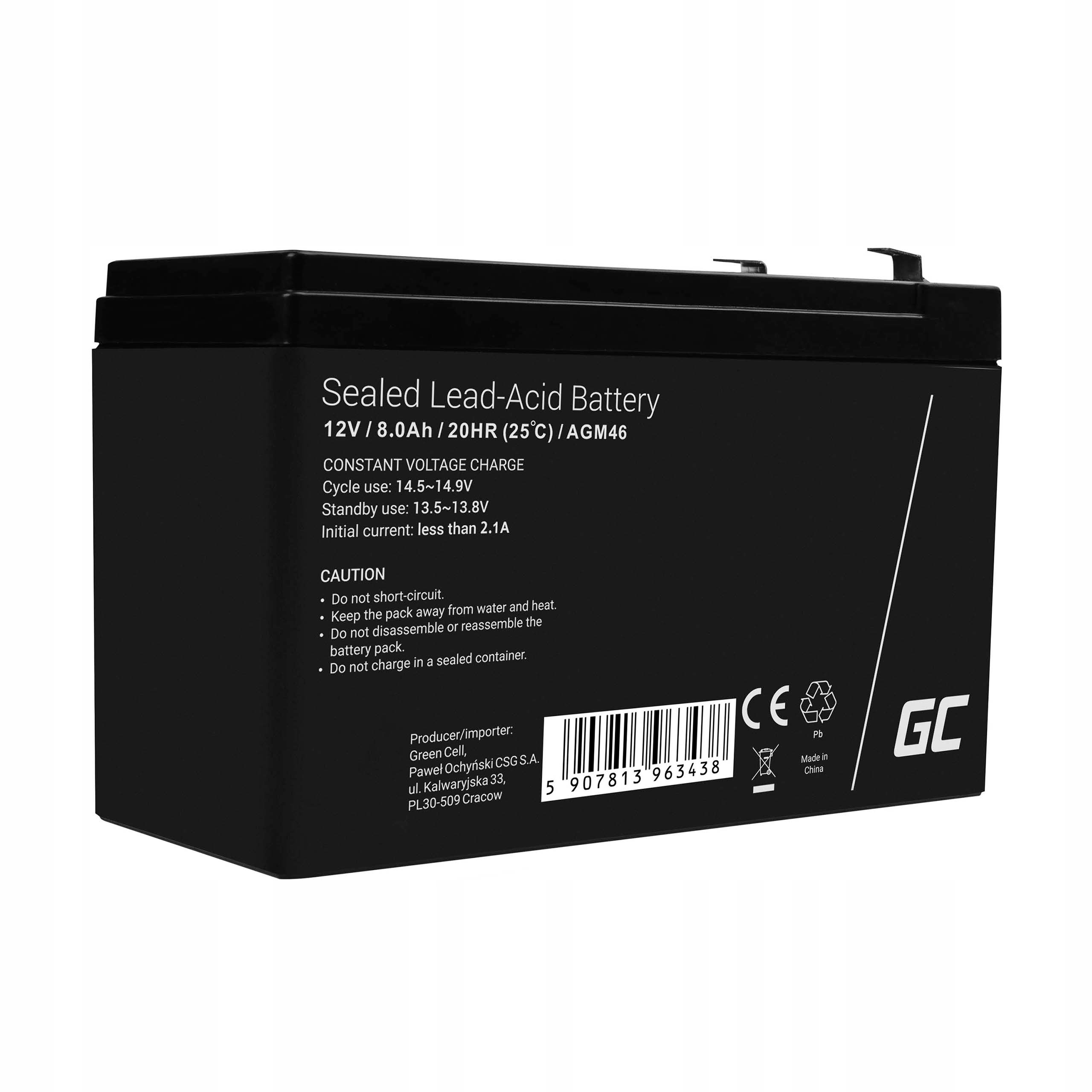 

Akumulator Agm 12V 8AH do Quada alarmu Ups kasy