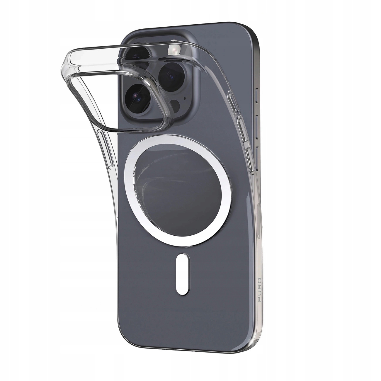 Pouzdro Puro 03 Mag MagSafe pro iPhone 16 Pro Max průhledné