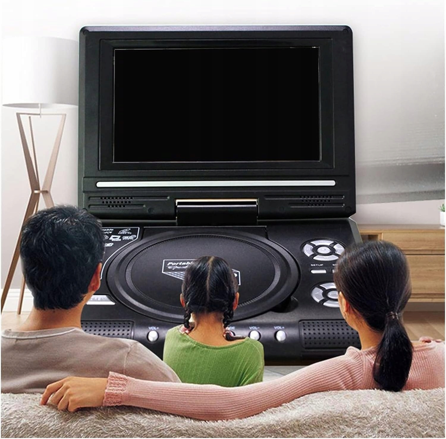 PRZENOŚNY ODTWARZACZ DVD + KONSOLA GIER VIDEO Kolor czarny