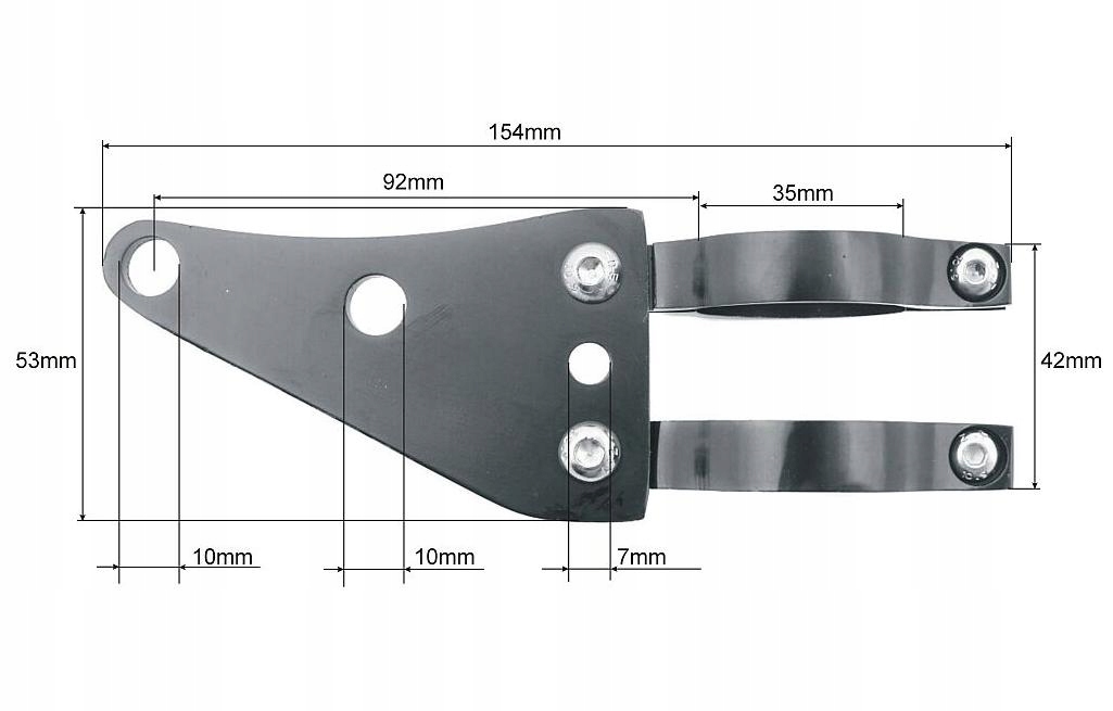 MOTOLP-001 - ДЕРЖАТЕЛИ ФАР ПЕРЕДНЕЙ ЛАМПЫ ЧЕРНЫЕ 35 ММ