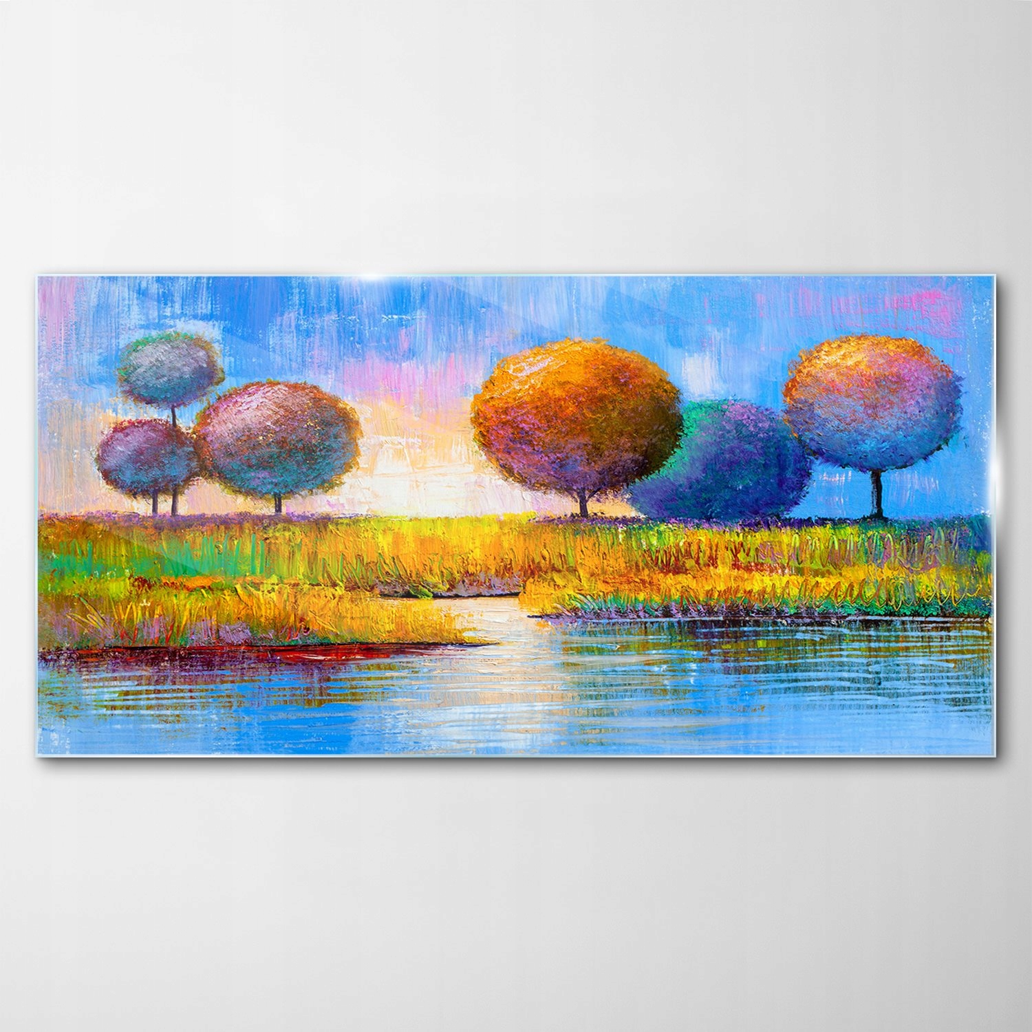 Tvrdený sklenený obraz Leto Rieka Príroda 100x50