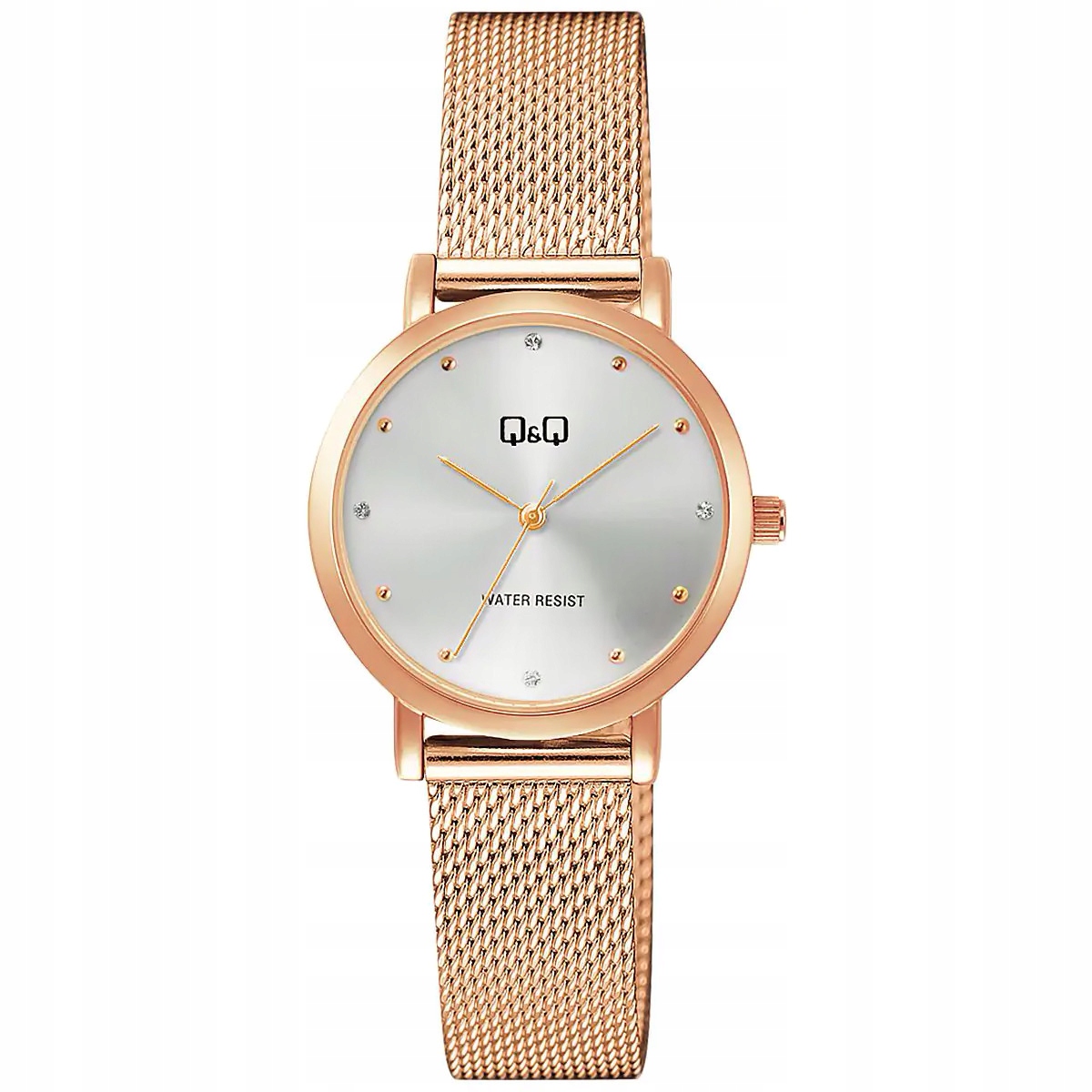 Dámské hodinky Qq C35A-007P Zirkony růžové zlato