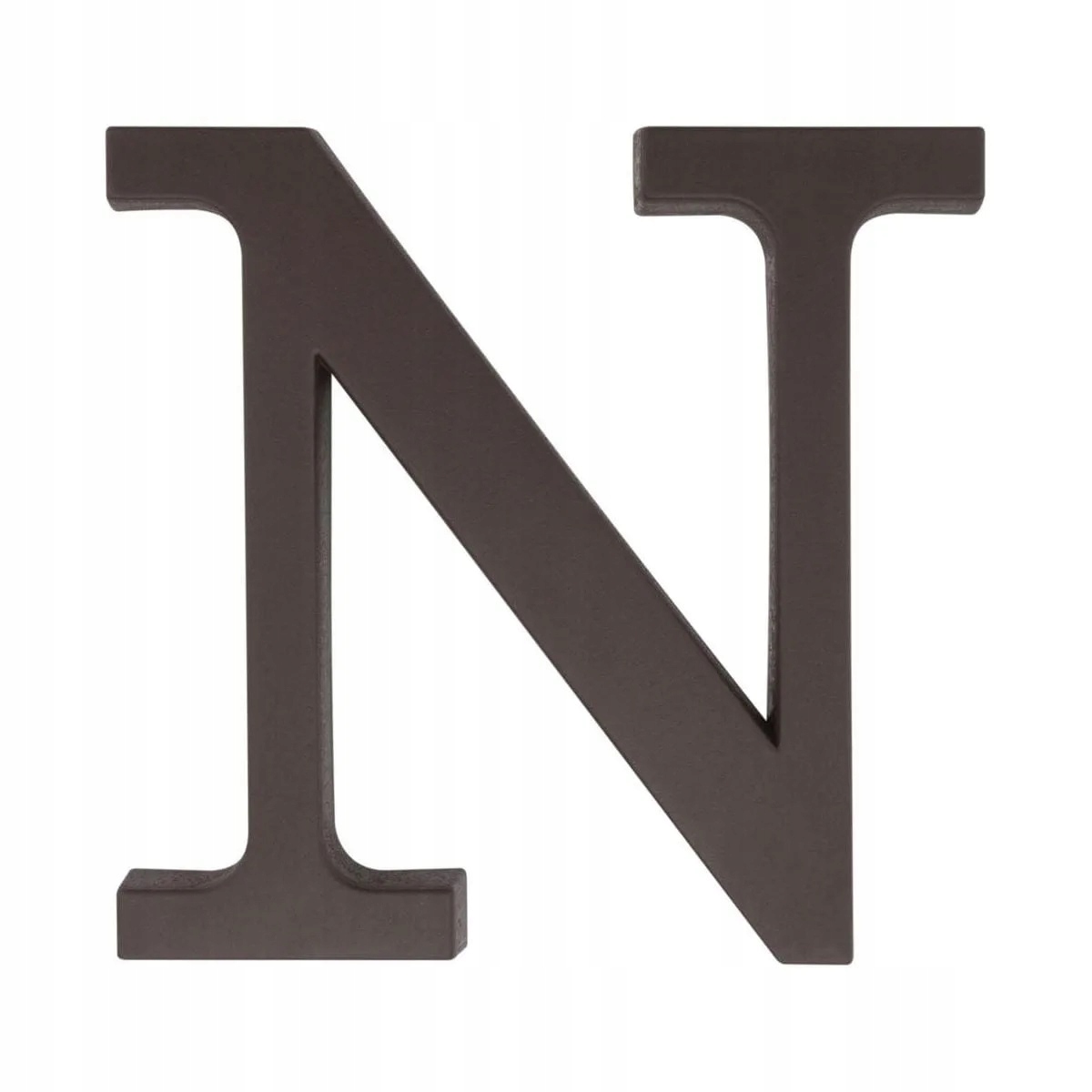 Litera oznaczenie na dom "N" brązowa