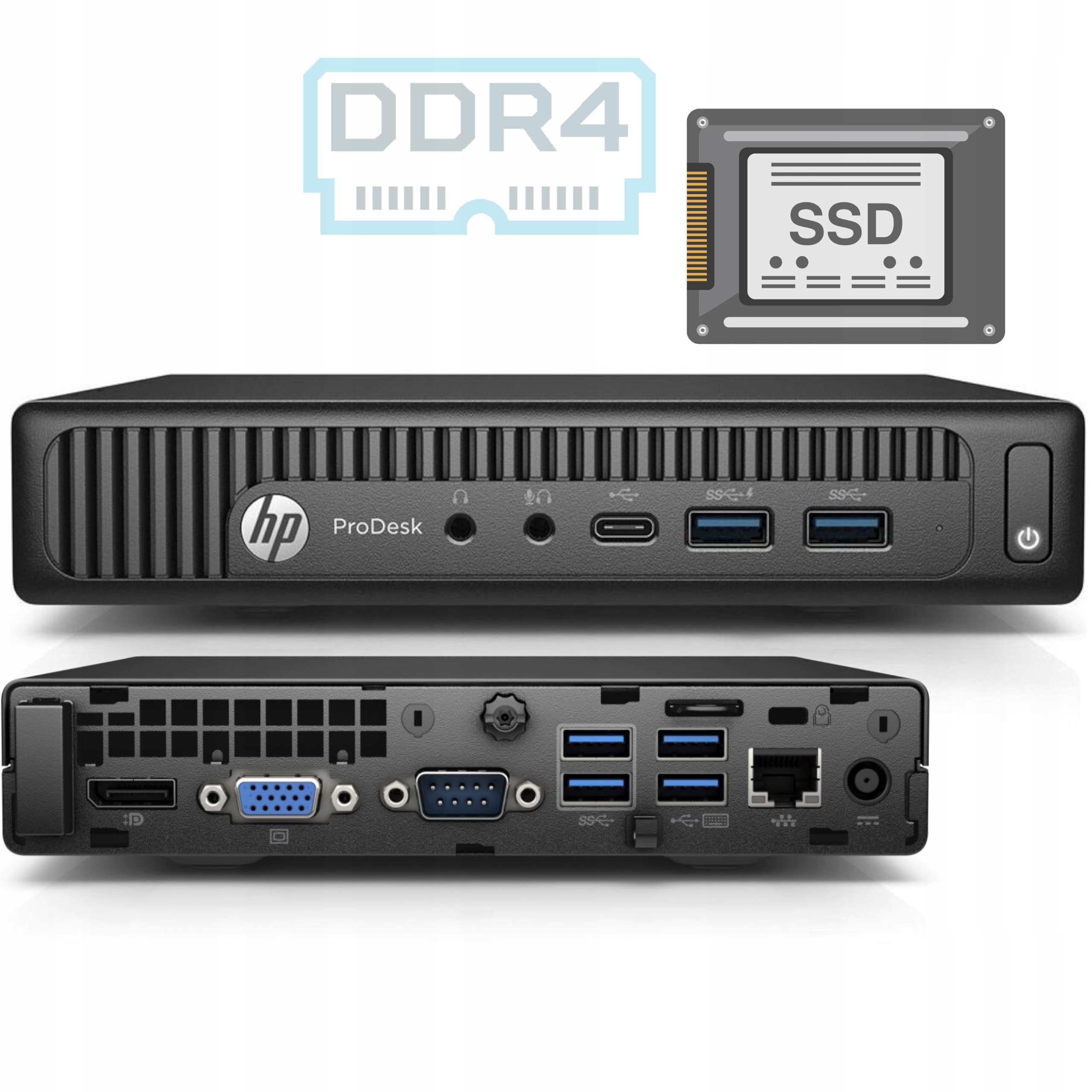 Komputer mini PC 600 G2 G3900T 8GB 128SSD Win10