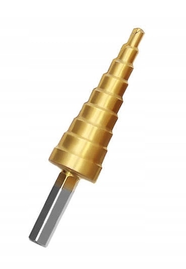 WIERTŁA STOPNIOWE STOŻKOWE DO METALU DREWNA PLASTIKU BLACH ZESTAW 4-32 MM Kod producenta 00037