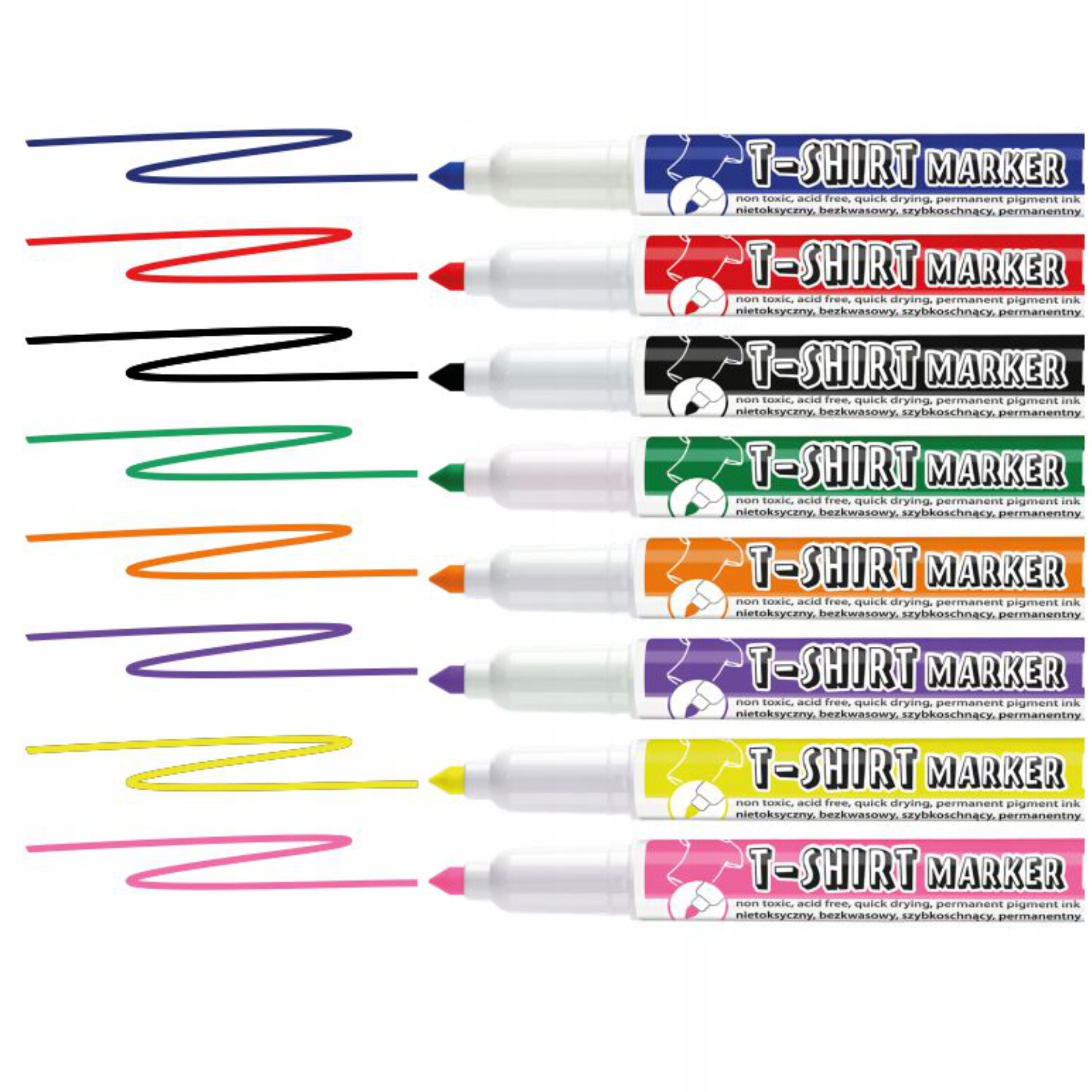 

Marker Pisak Do Tkanin Ubrań MIX 8 Kol Toma