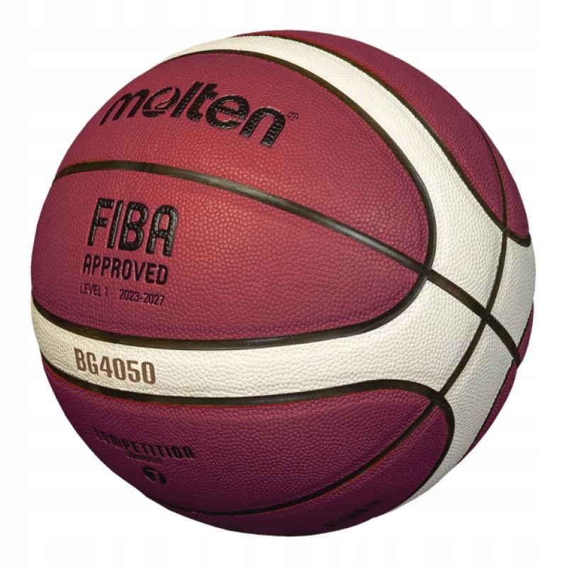 Turnajový basketbalový míč 12 panelů velikost 6 Molten BG4050