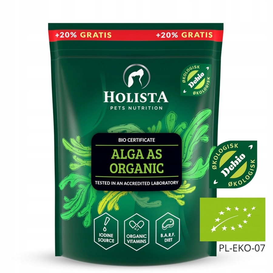 Holista Alga Organic algi morskie 1000g pies kot
