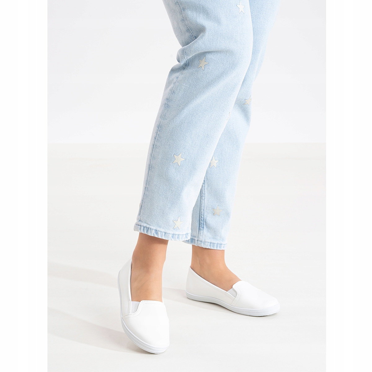 Tenisówki trampki slip on SKÓRZANE wygodne Axim Marka Axim