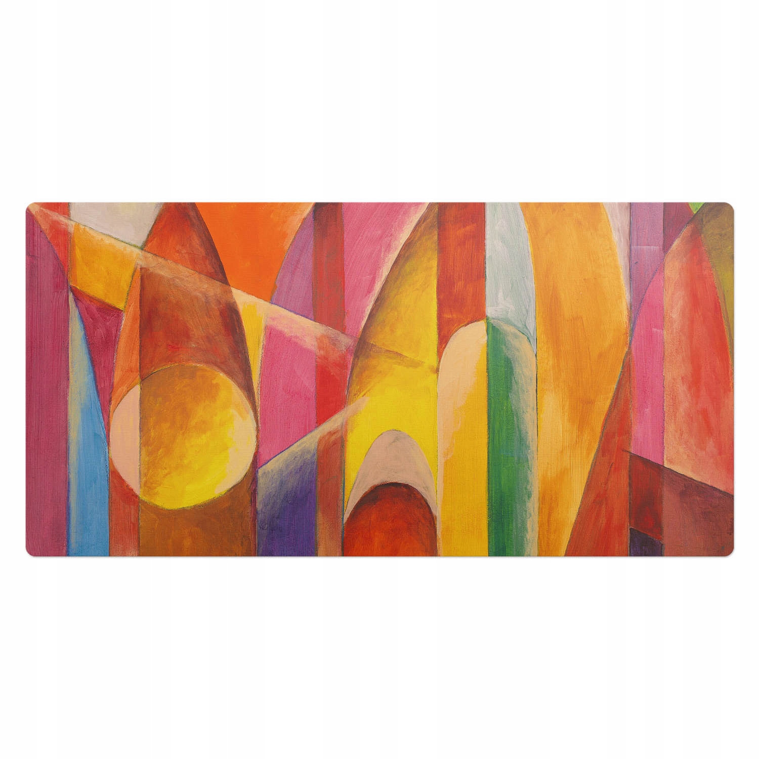 Podložka na stůl pro hráče Duhové oblouky moderního umění 100 x 50 cm