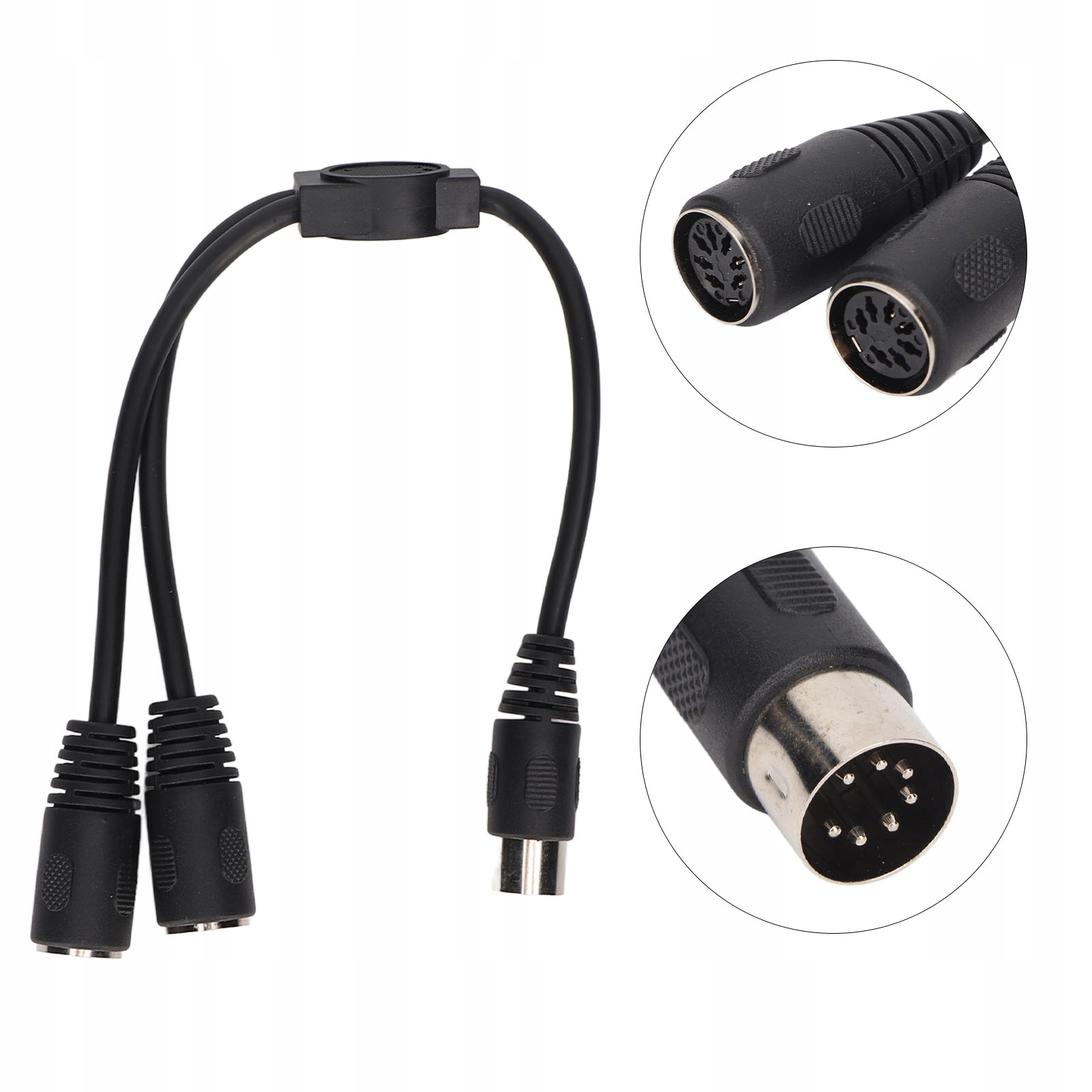 Kabel Rozdzielający 7-Pin DIN Męski na 2x Żeński (Y) 50cm Adapter Audio PVC