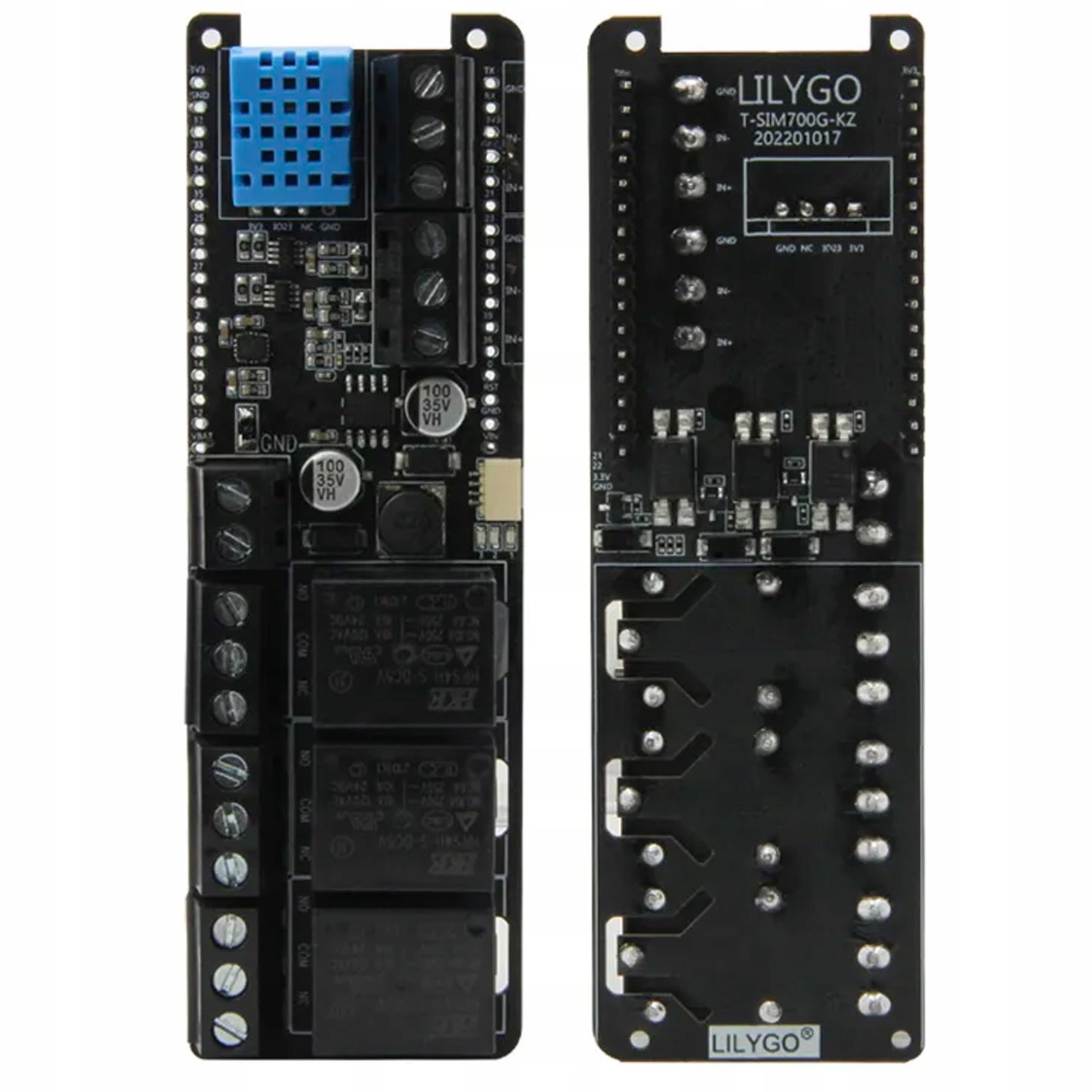 LilyGO T-SimHat deska pro T-SIM7000 3x relé DHT11 INA219 QMI8658