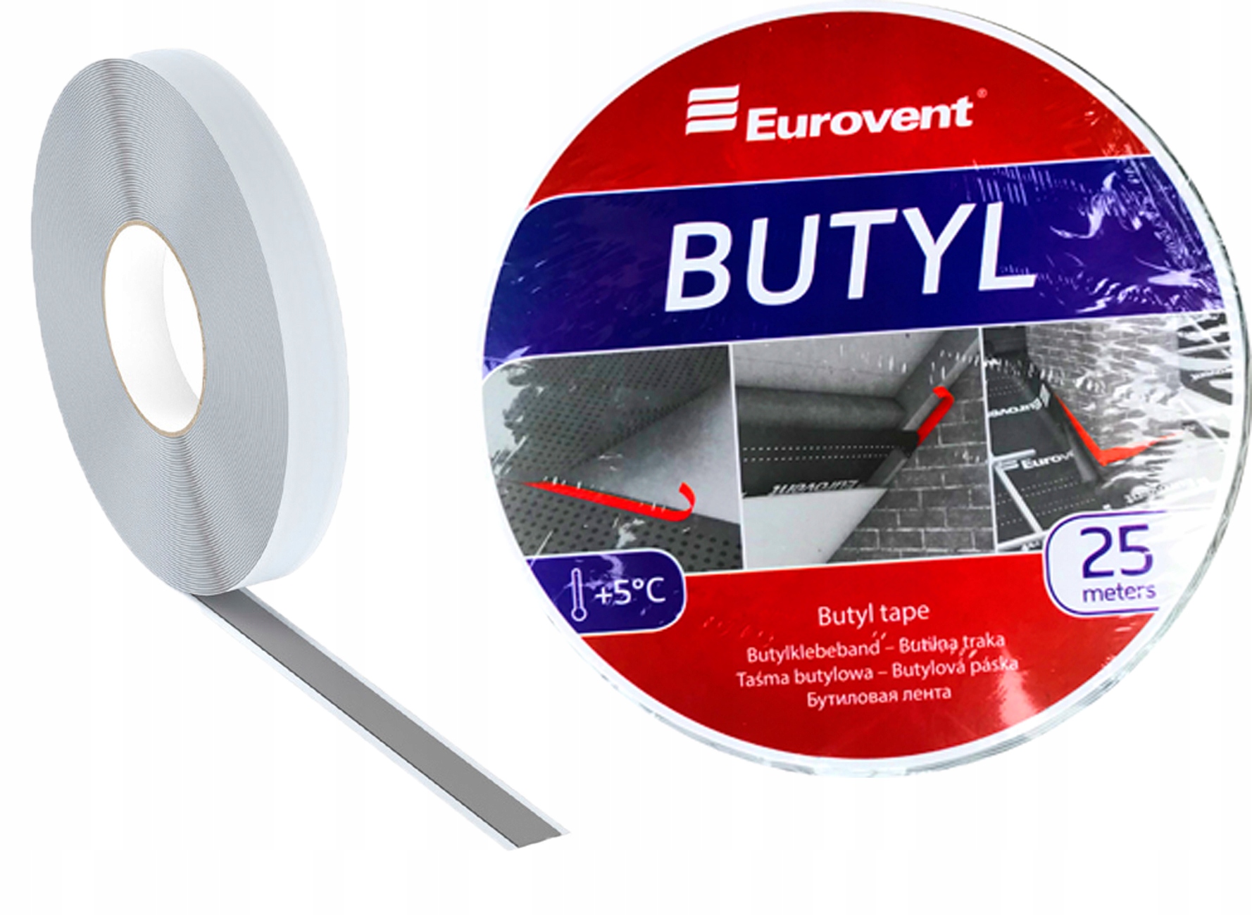 

Taśma Eurovent Butyl Butylowa Dwustronna 15 x 25mb