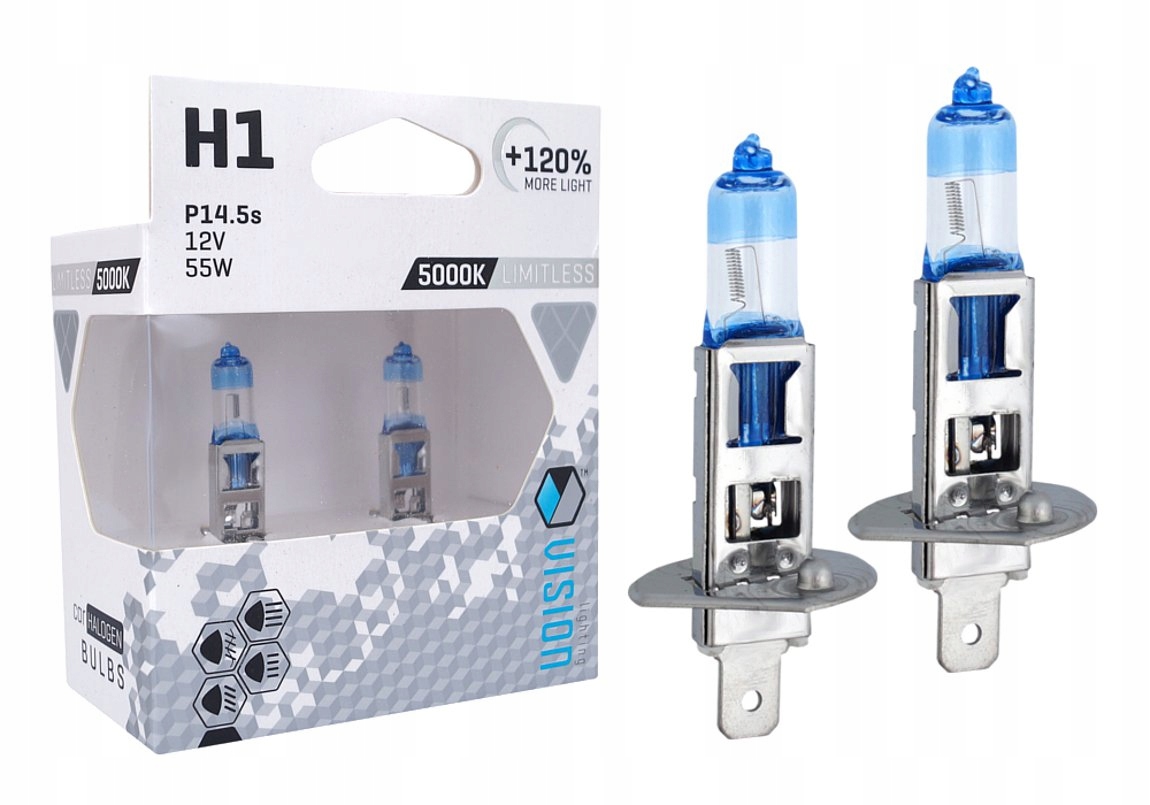 

2x Żarówki H1 12V 55W 5000K Limitless Vision +120%
