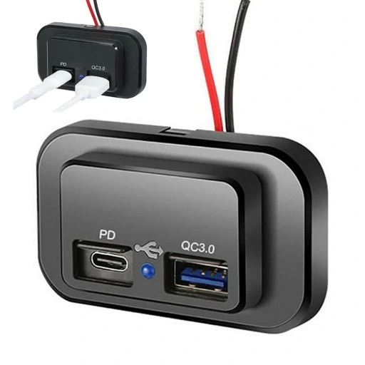 SZYBKA PODWÓJNA ŁADOWARKA PANEL GNIAZDA PD QC 3.0 Producent ACME CO. LTD.