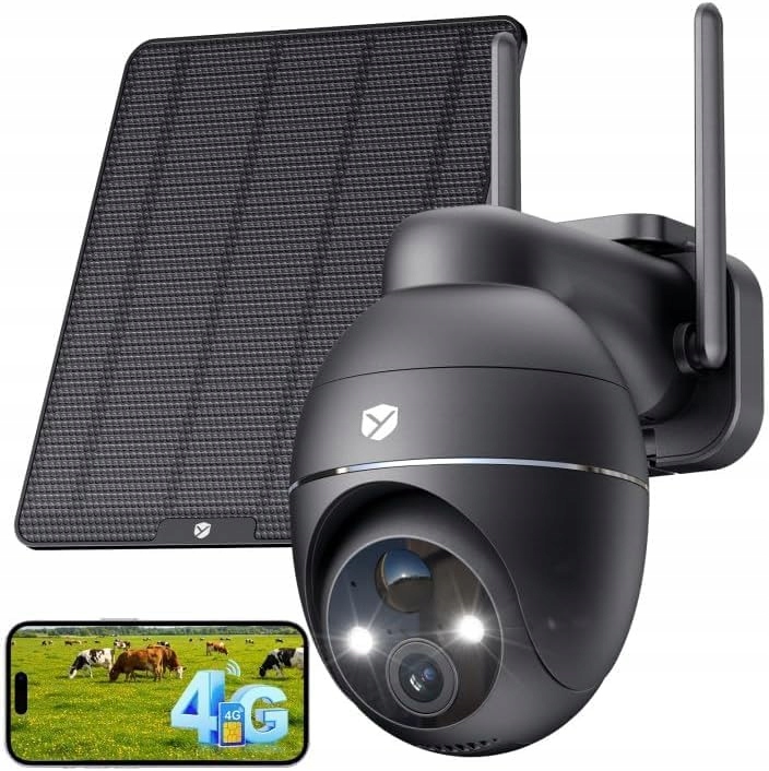 Yeskano Venkovní kamera Solar 2K 360° Wlan Akumulátor IP66