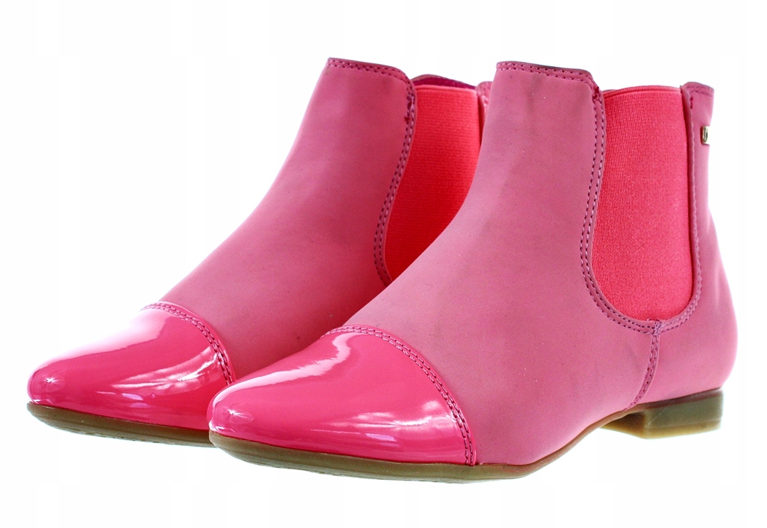 Botki Dziecięce Lakierowane Różowe Wsuwane 6331 rozmiar 33 Stan opakowania oryginalne