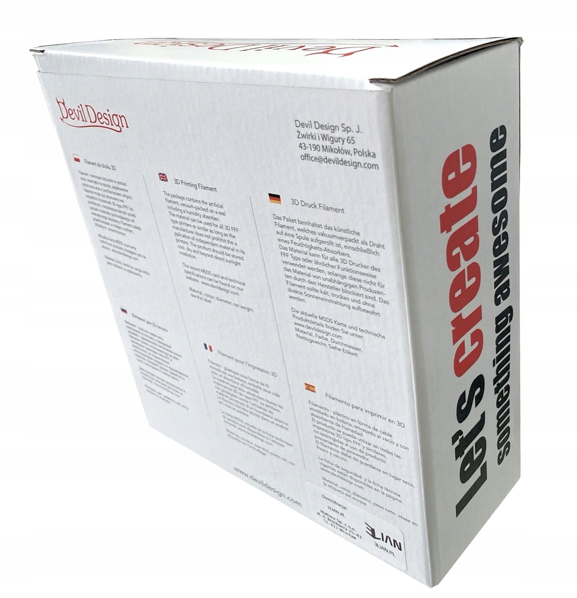 PLA 1,75 Lilac - Wrzosowy Devil Design + gratis Kod producenta 5902280031093