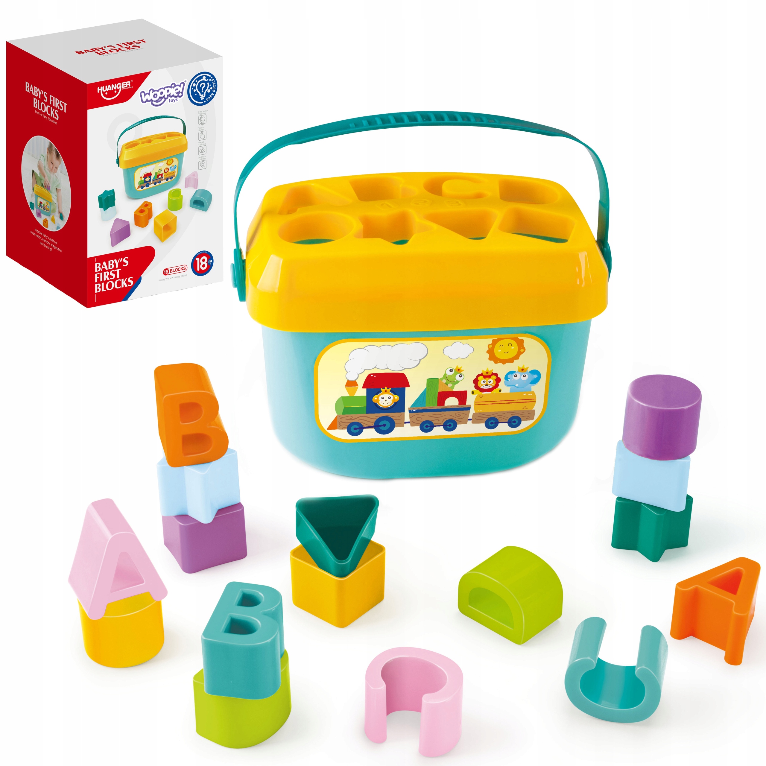 

Sorter Z Klockami 2w1 Walizka Nauka Alfabet Woopie