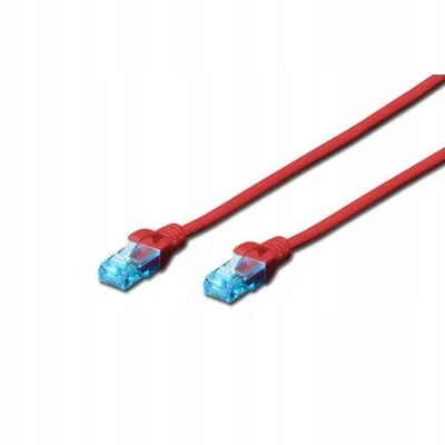 Digitus Patch cord kat.5e UTP, CU, AWG 26/7 5m Czerwony